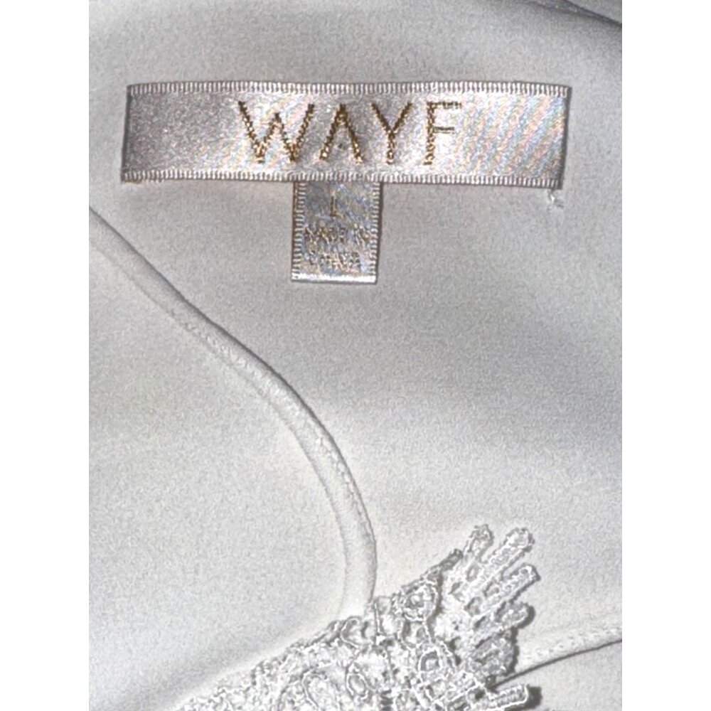 WAYF White Lace Detail Sleeveless Blouse Top L Polyester Womens - Picture 3 of 8